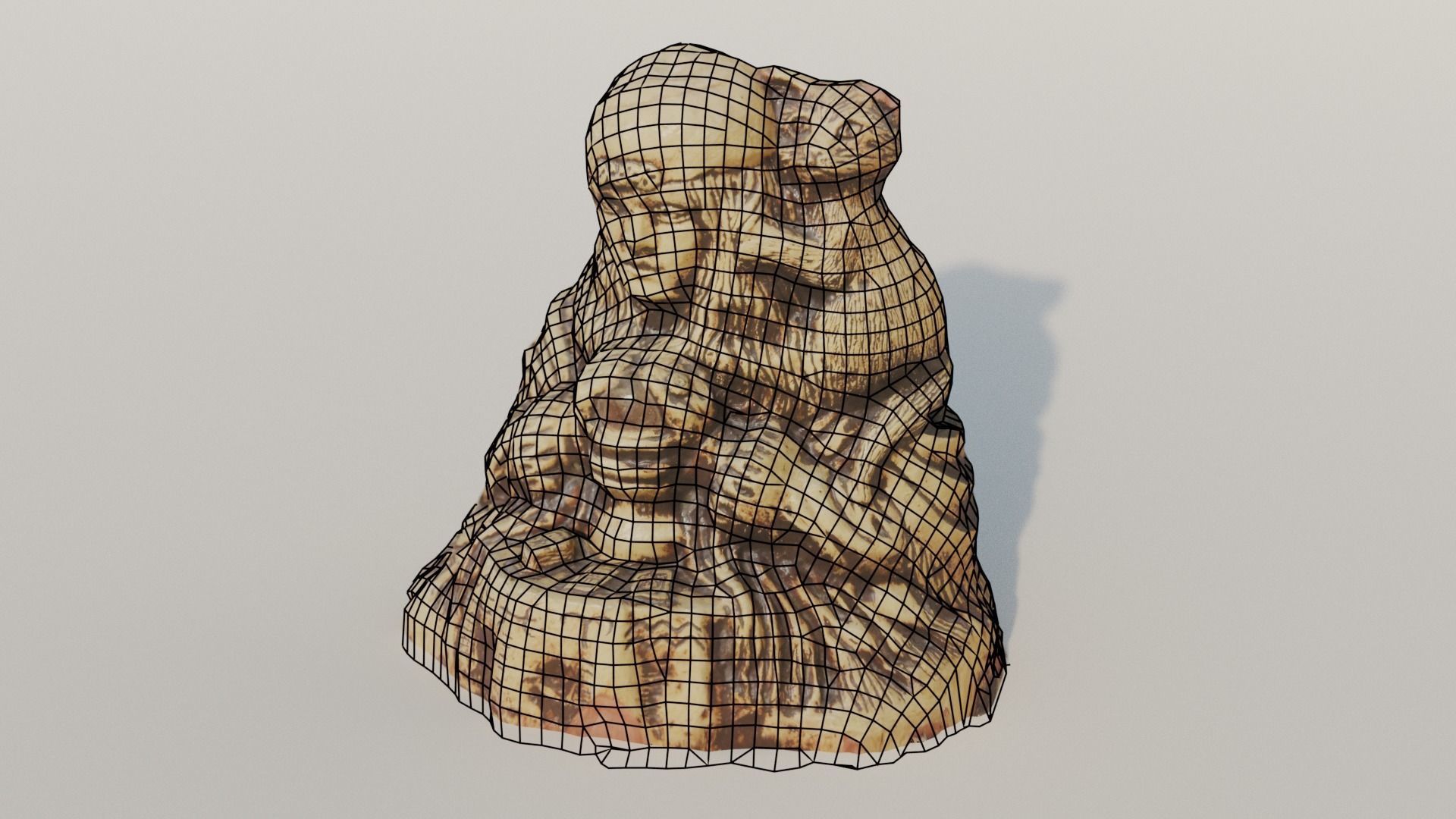 Matchless 1981 Earthenware Statue damaged Low-poly 3D model_3