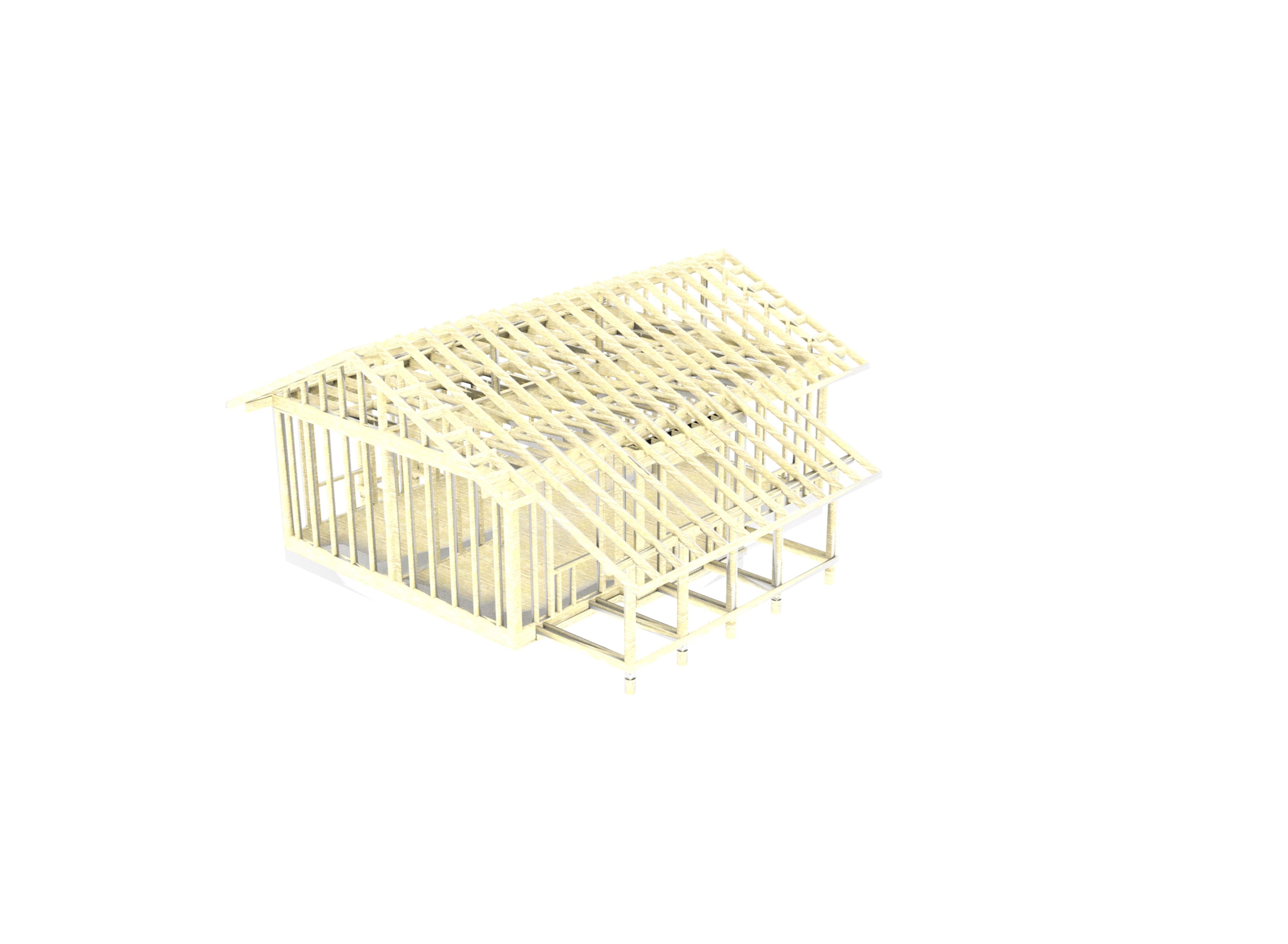 Small Framed House 3D model_15