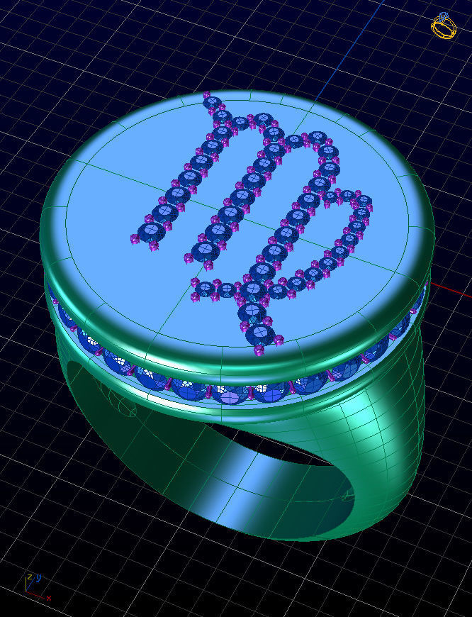Virgo ring model 002 3D print model_1