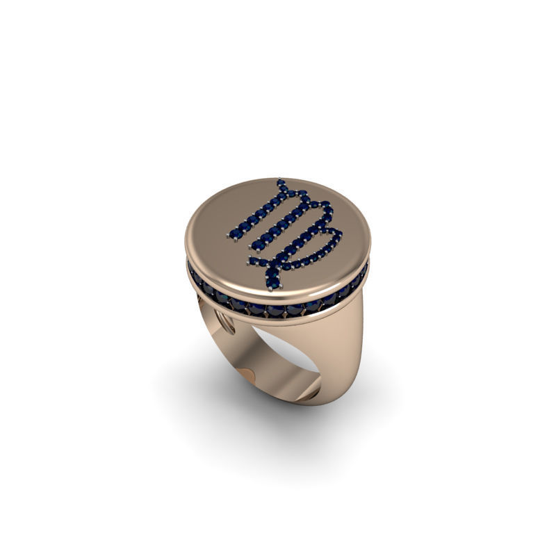 Virgo ring model 002 3D print model_8