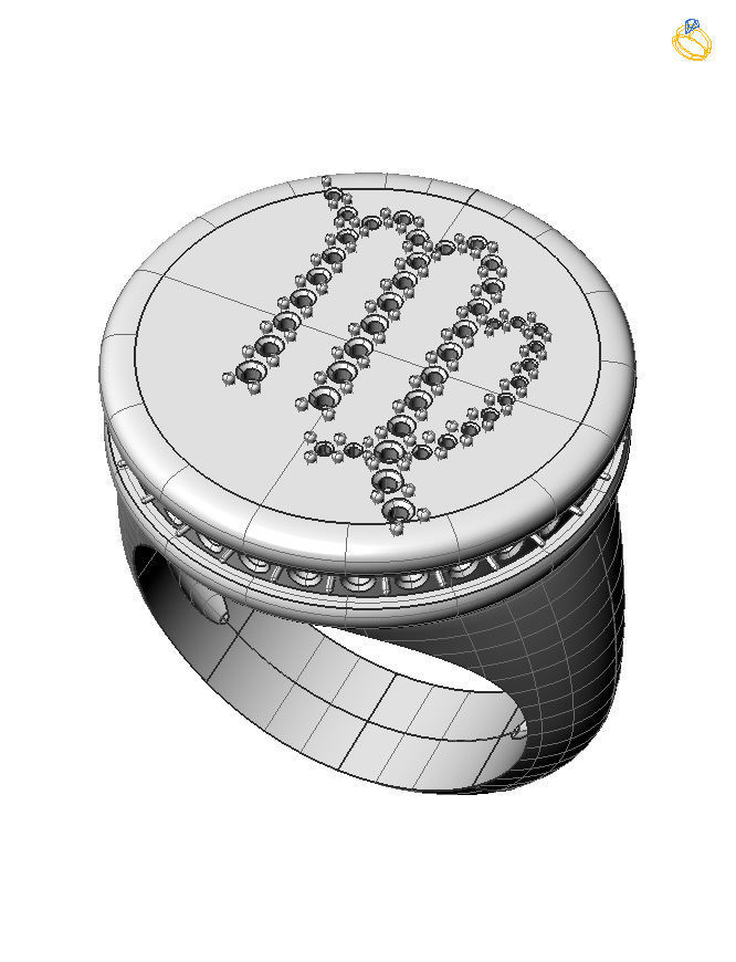 Virgo ring model 002 3D print model_7