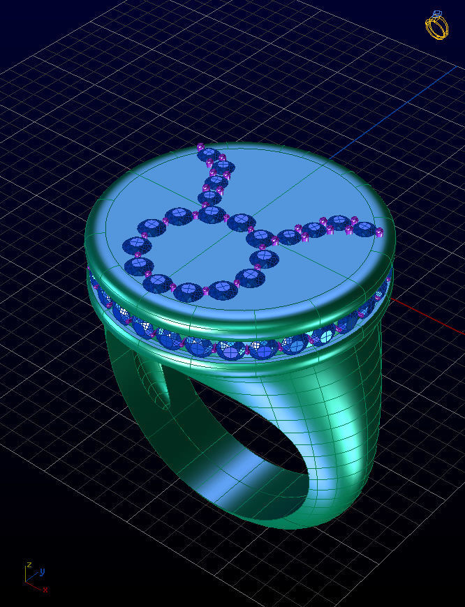 Taurus ring model 002 3D print model_1