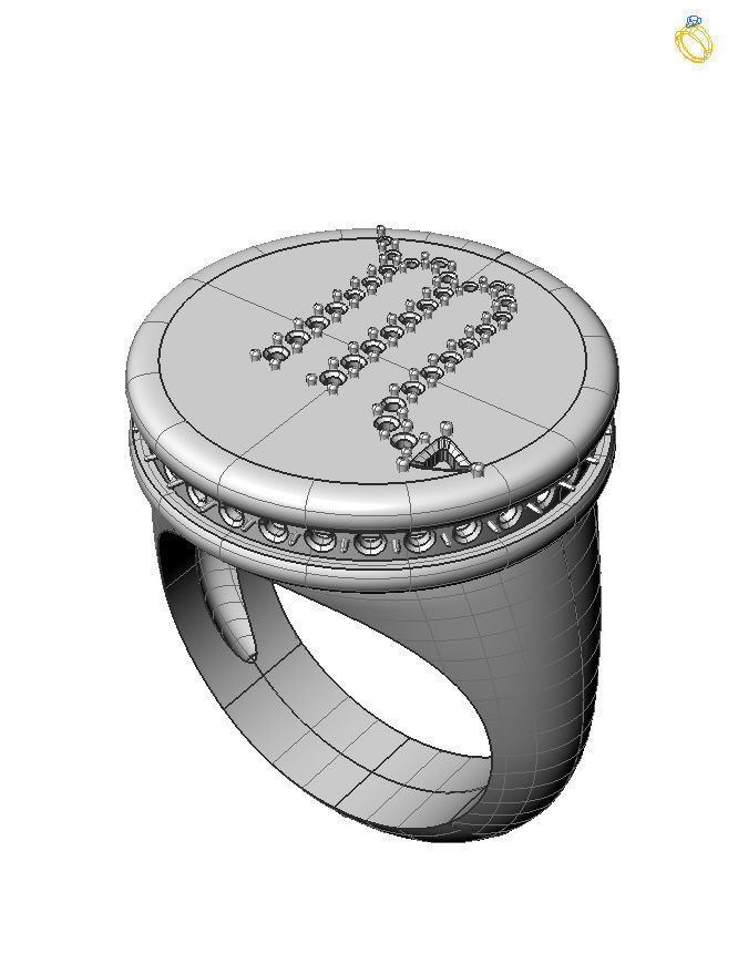 Scorpio ring model 002 3D print model_23