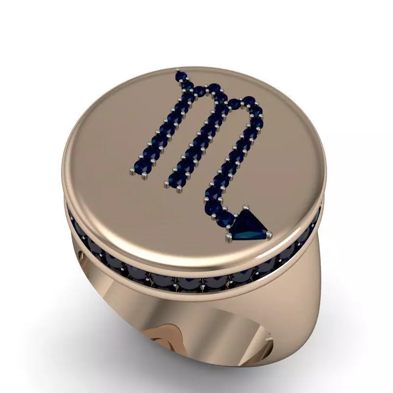 Scorpio ring model 002 3D print model_0