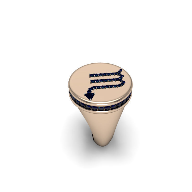 Scorpio ring model 002 3D print model_5