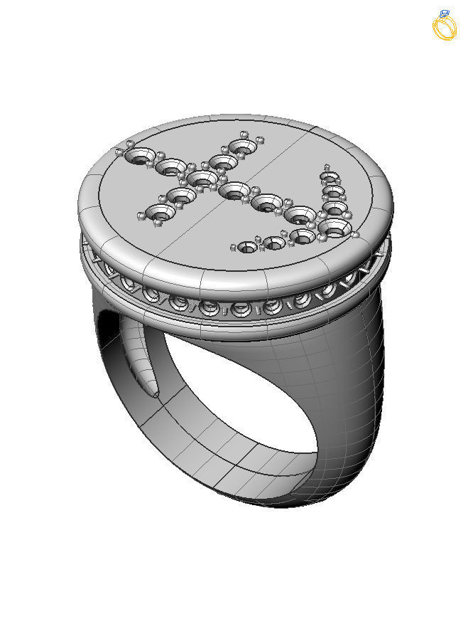 Sagittarius ring model 002 3D print model_7