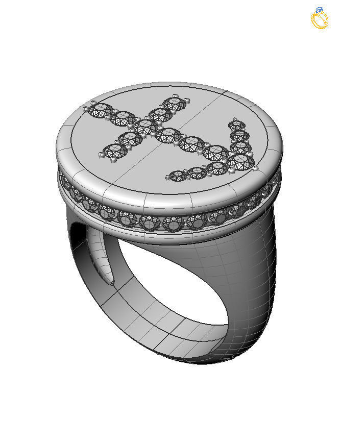 Sagittarius ring model 002 3D print model_2