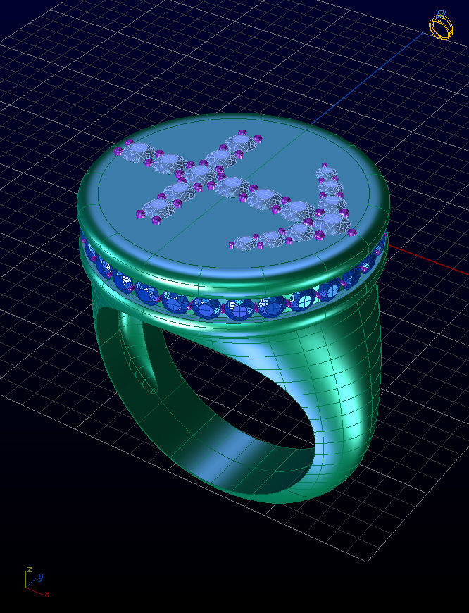 Sagittarius ring model 002 3D print model_1