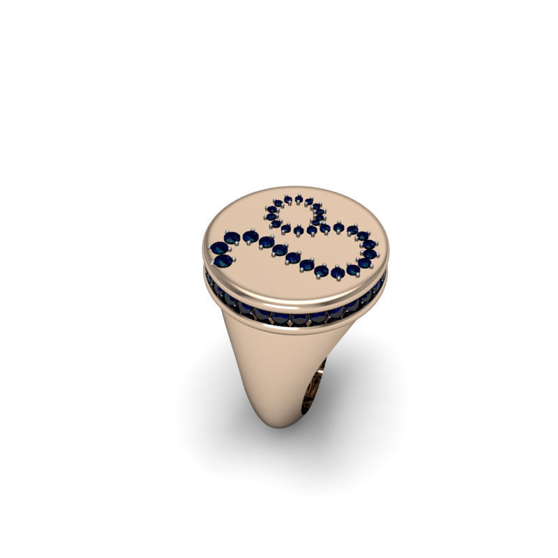 Leo ring model 002 3D print model_11