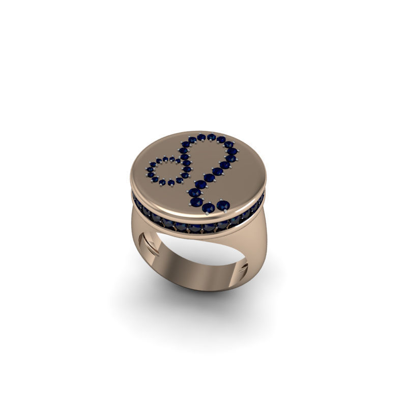 Leo ring model 002 3D print model_23