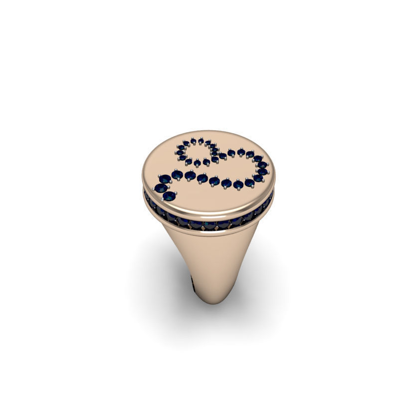 Leo ring model 002 3D print model_10