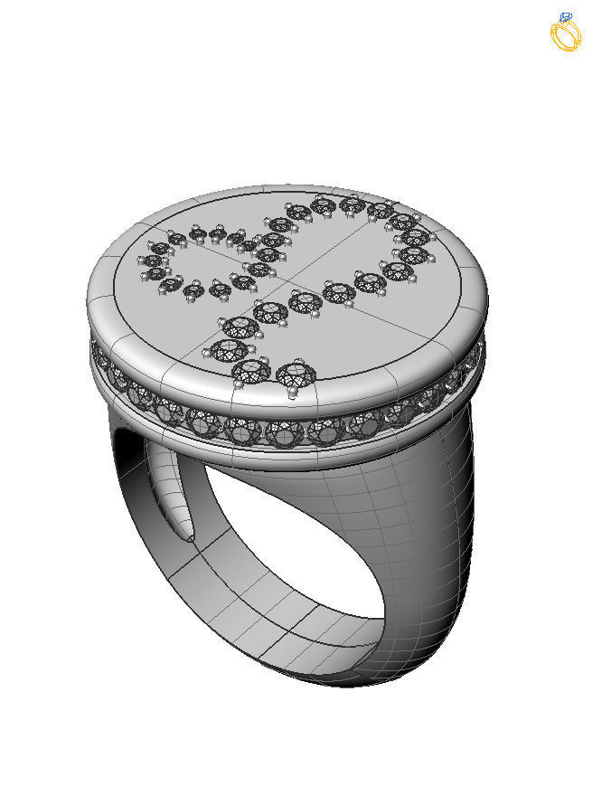 Leo ring model 002 3D print model_2