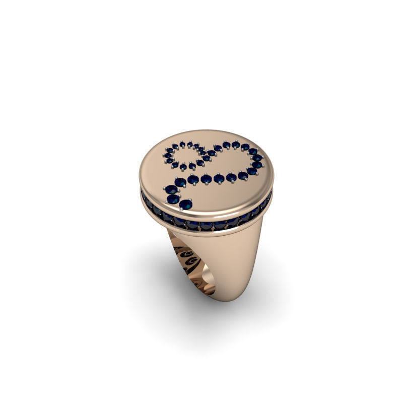 Leo ring model 002 3D print model_9