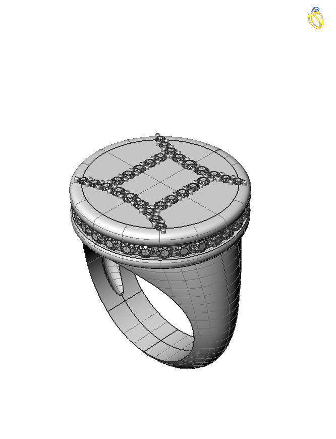 Gemini ring model 002 3D print model_2