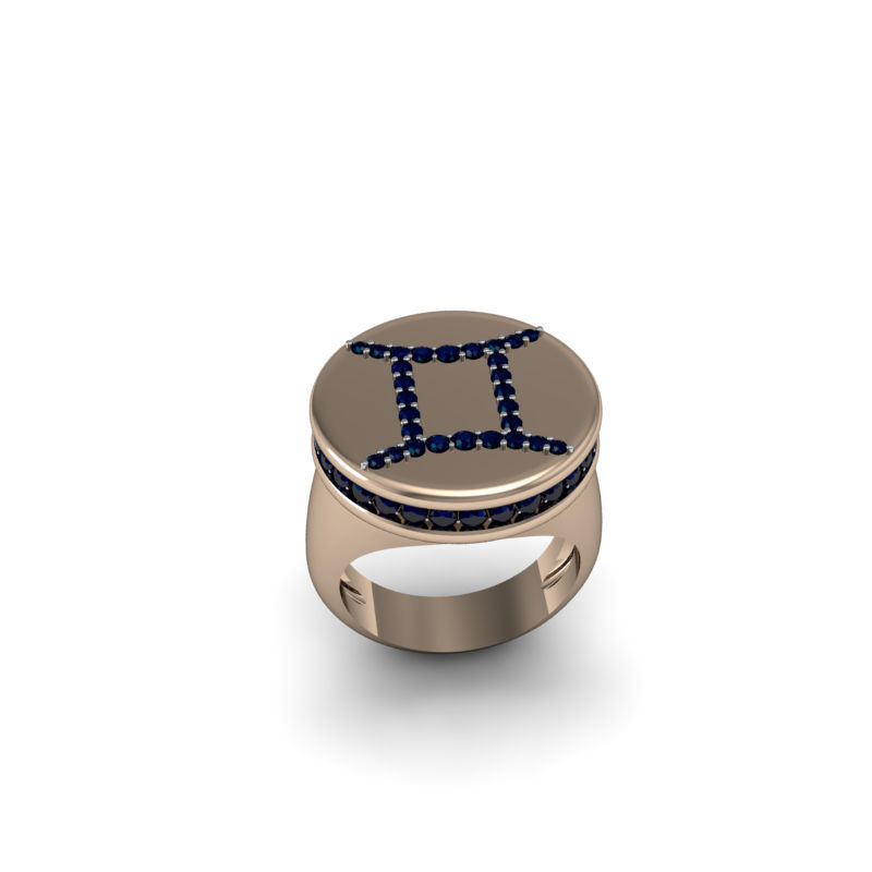 Gemini ring model 002 3D print model_14