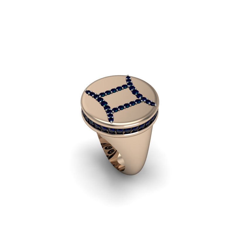 Gemini ring model 002 3D print model_9