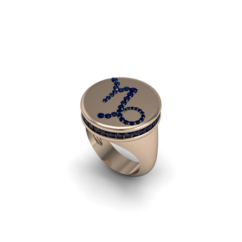 Capricorn ring model 002 3D print model_8