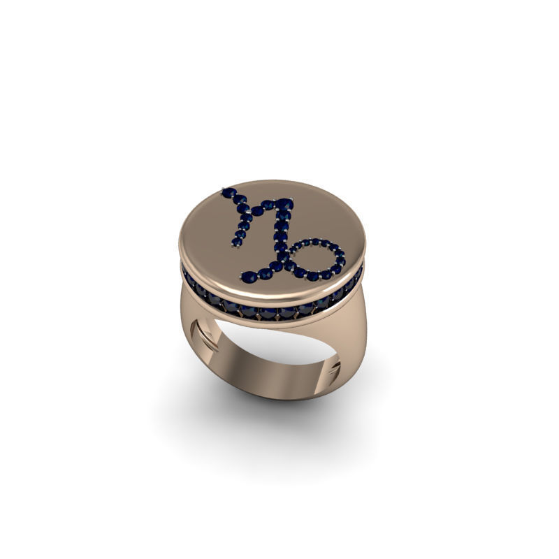 Capricorn ring model 002 3D print model_23