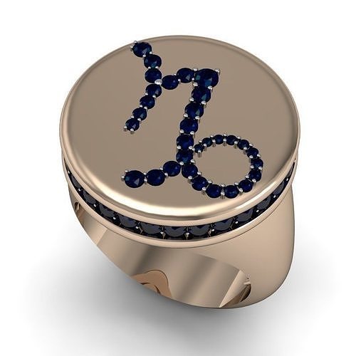 Capricorn ring model 002 3D print model
