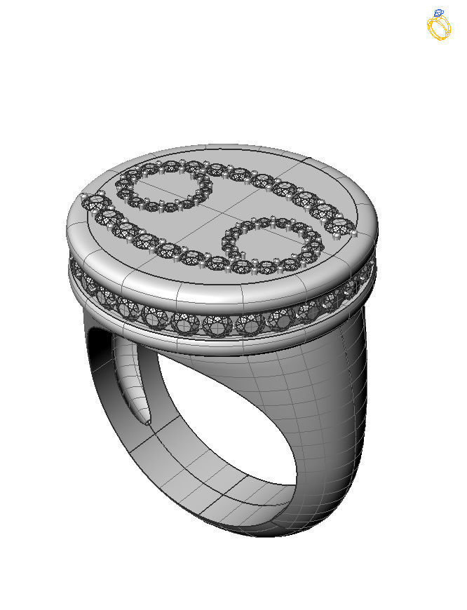 Cancer ring model 002 3D print model_7