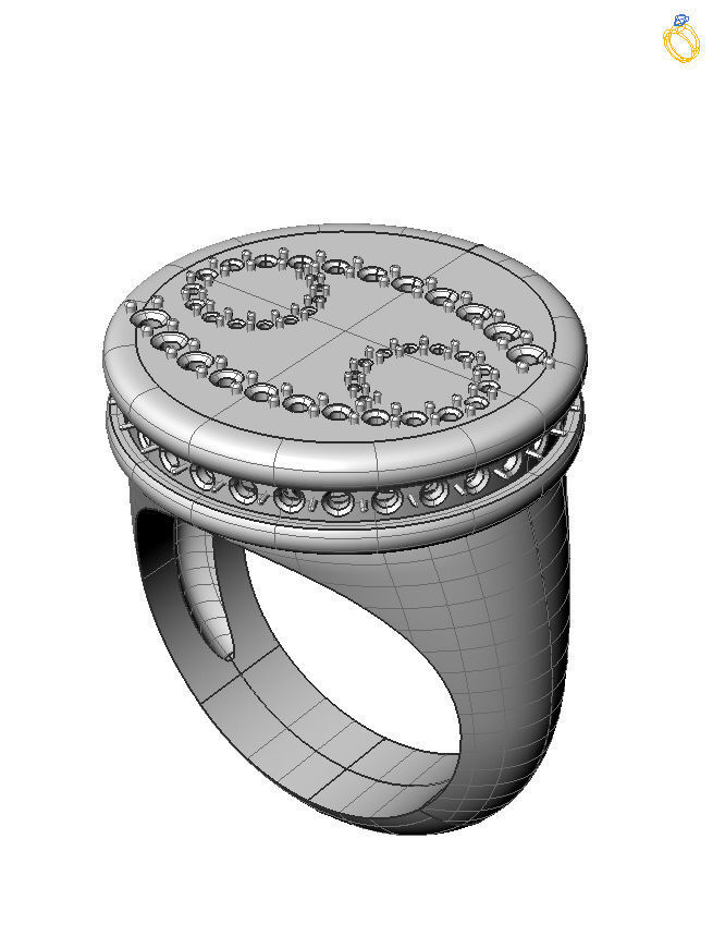 Cancer ring model 002 3D print model_2