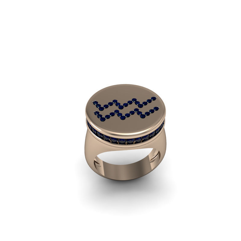 Aquarius ring model 002 3D print model_7