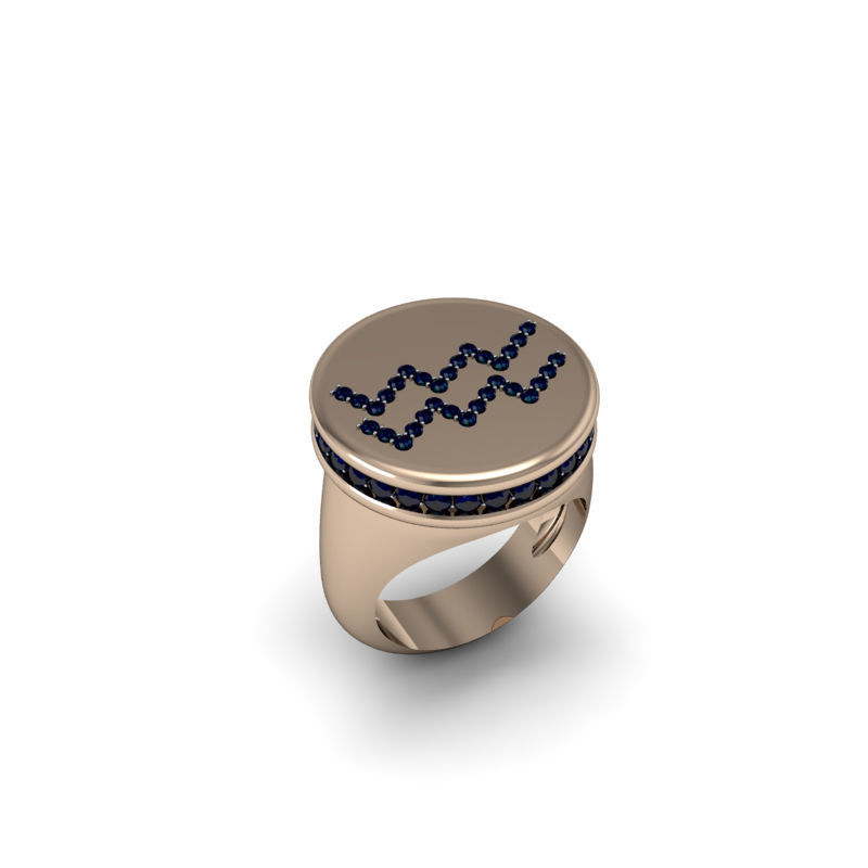 Aquarius ring model 002 3D print model_6
