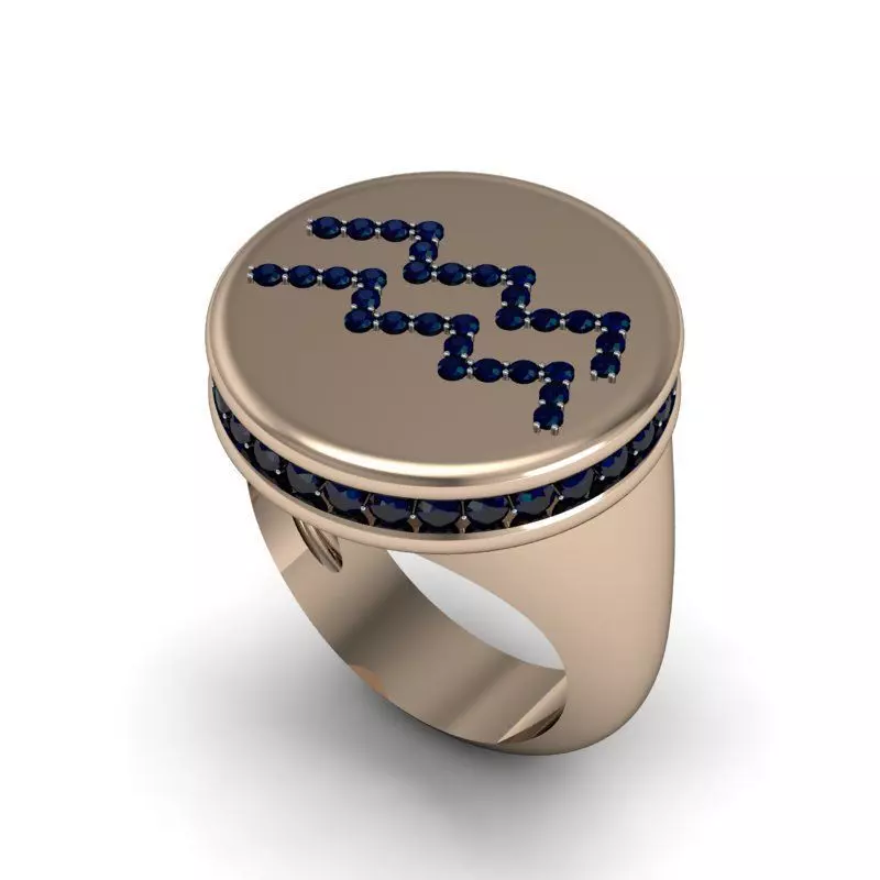 Aquarius ring model 002 3D print model_0