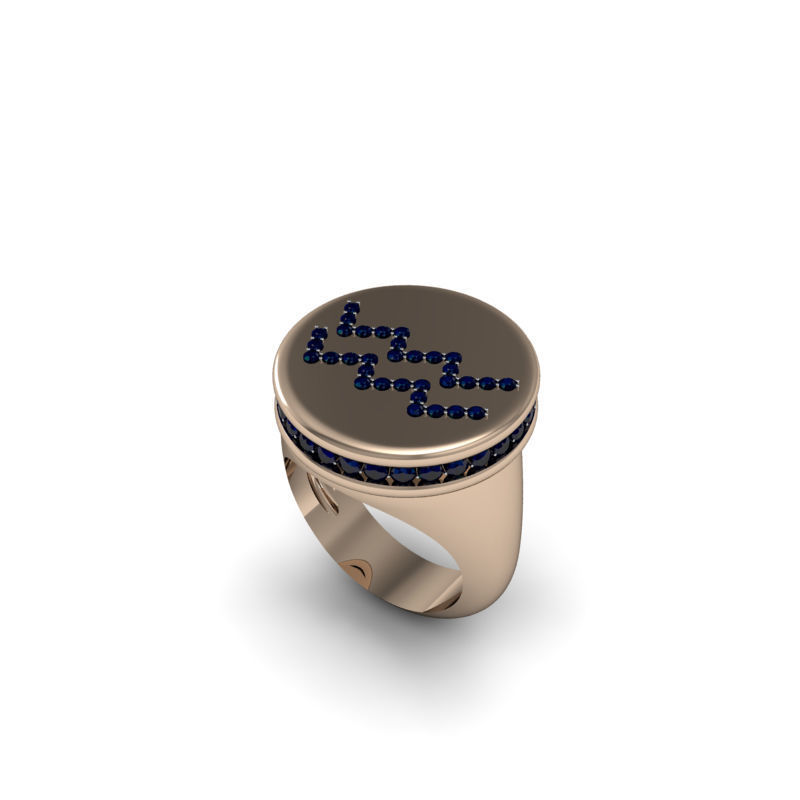 Aquarius ring model 002 3D print model_9
