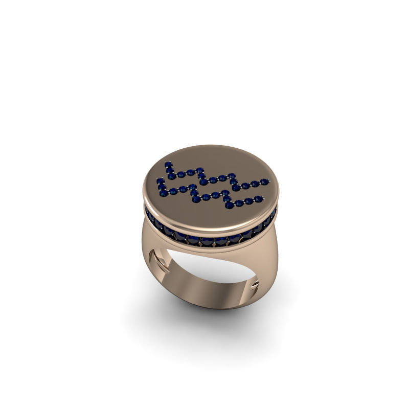Aquarius ring model 002 3D print model_8