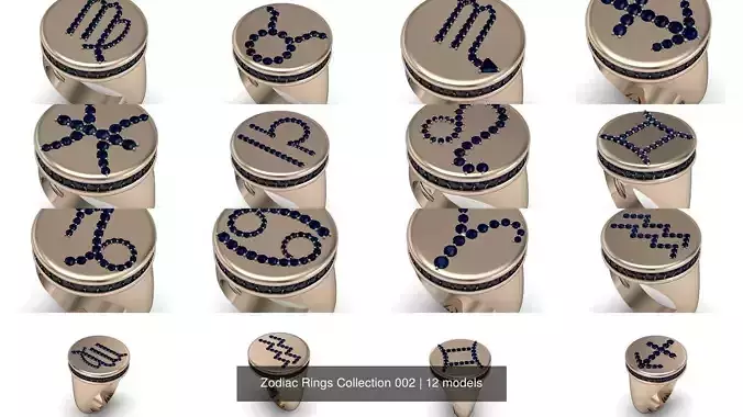 Zodiac Rings Collection 002 