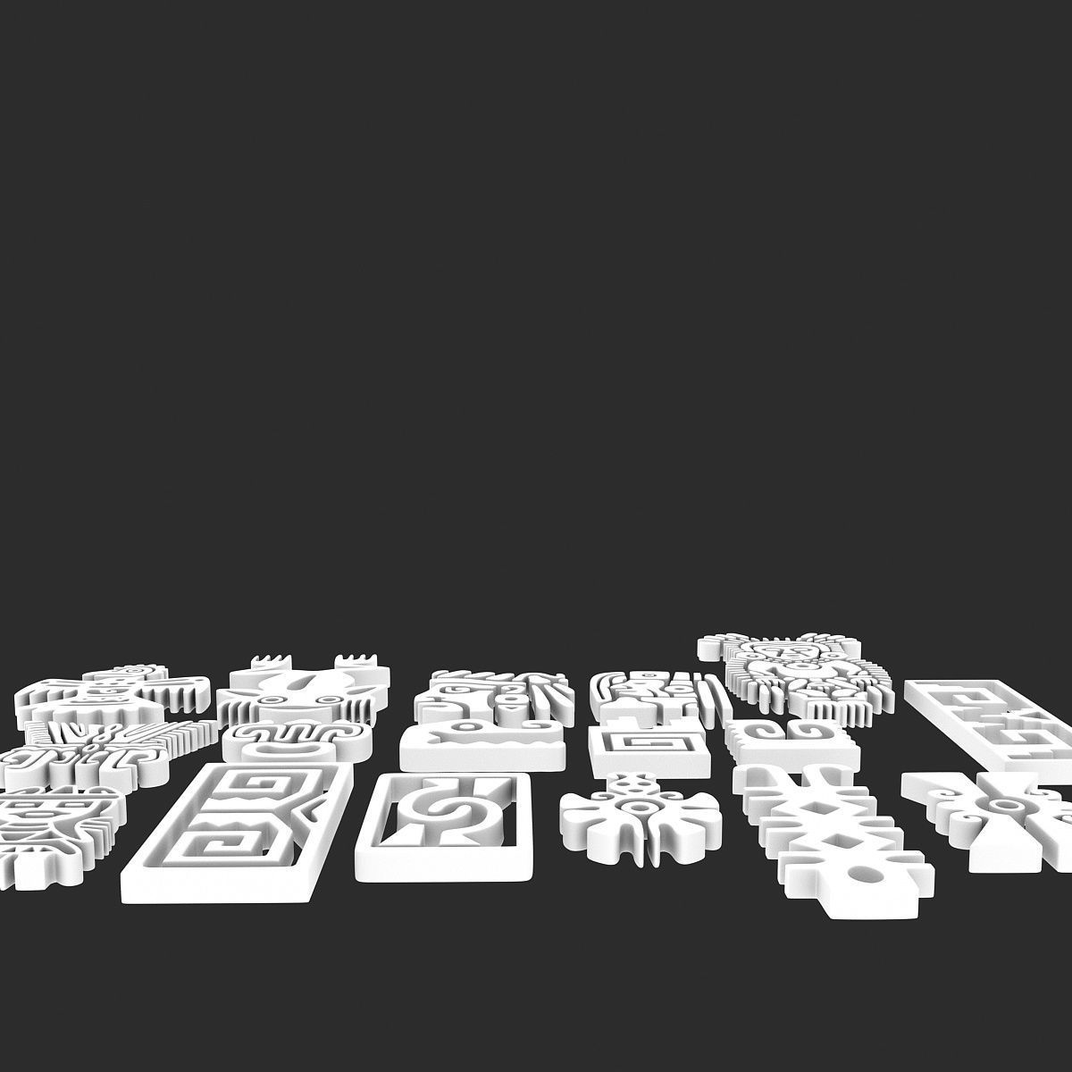 Maya ornament 3D model_6