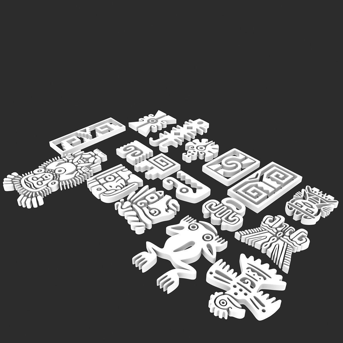 Maya ornament 3D model_2