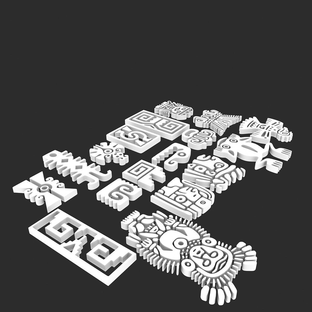 Maya ornament 3D model_3