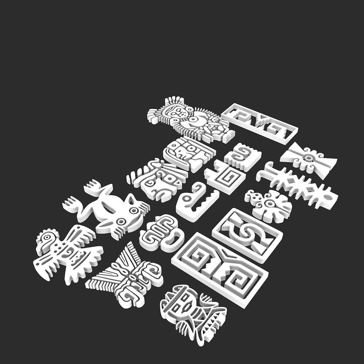 Maya ornament 3D model_1