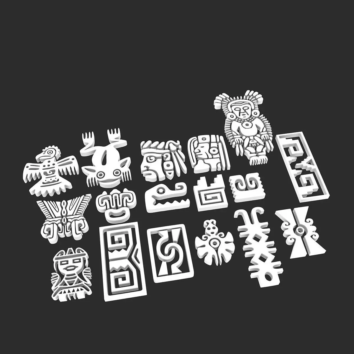 Maya ornament 3D model_0