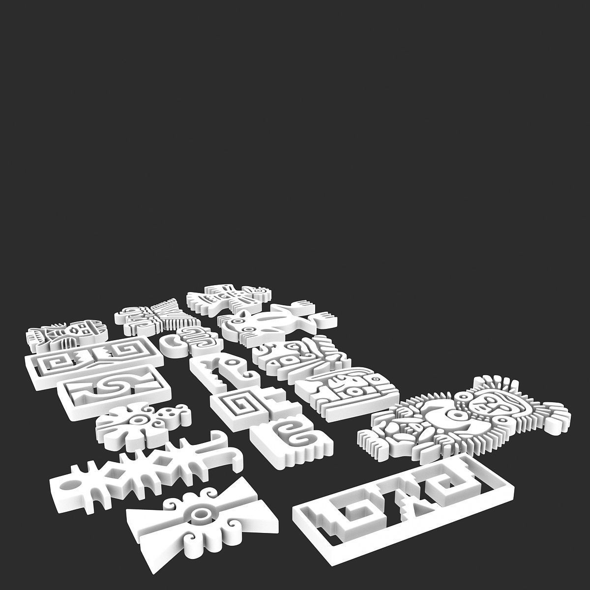 Maya ornament 3D model_4