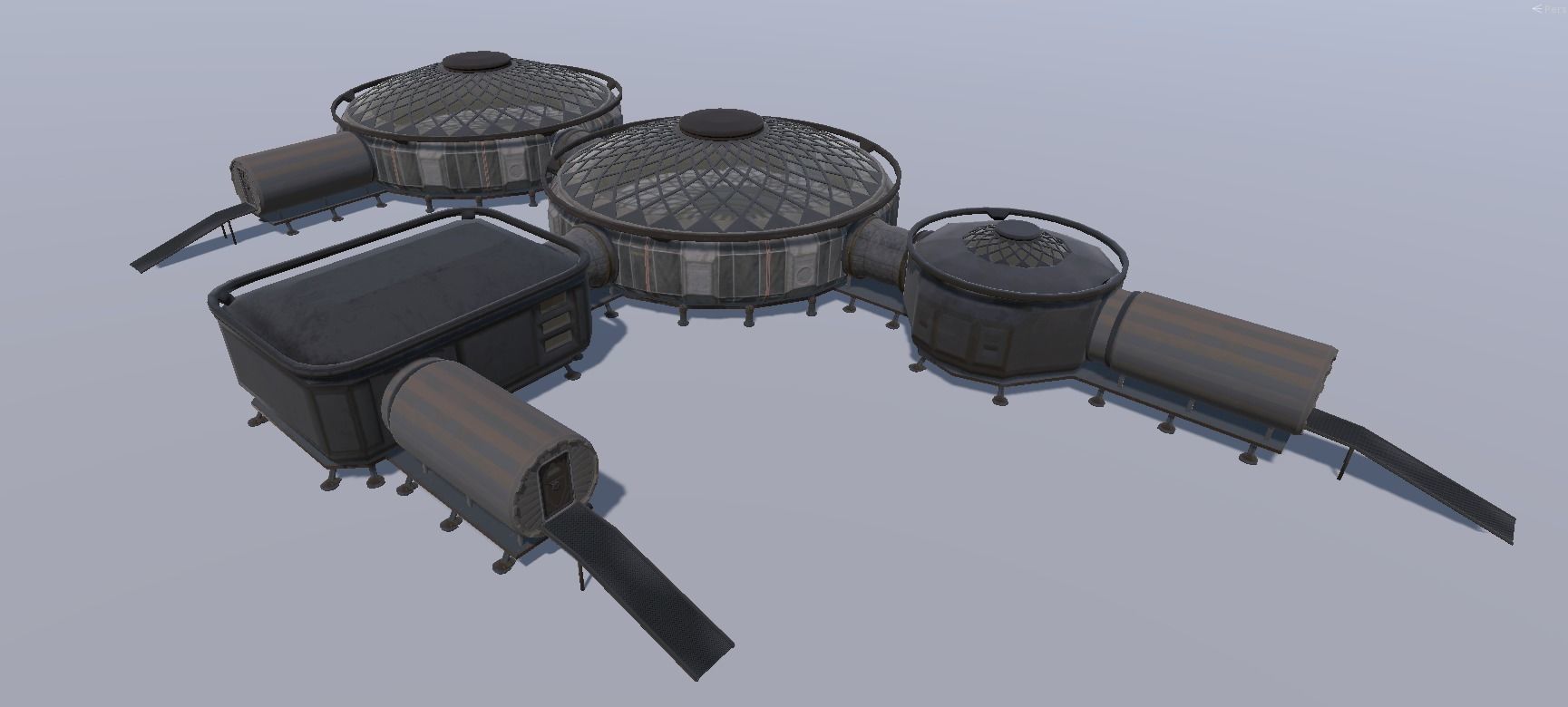 Martian HUB Low-poly 3D model_5