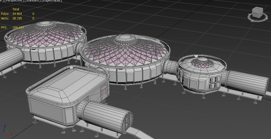 Martian HUB Low-poly 3D model_2