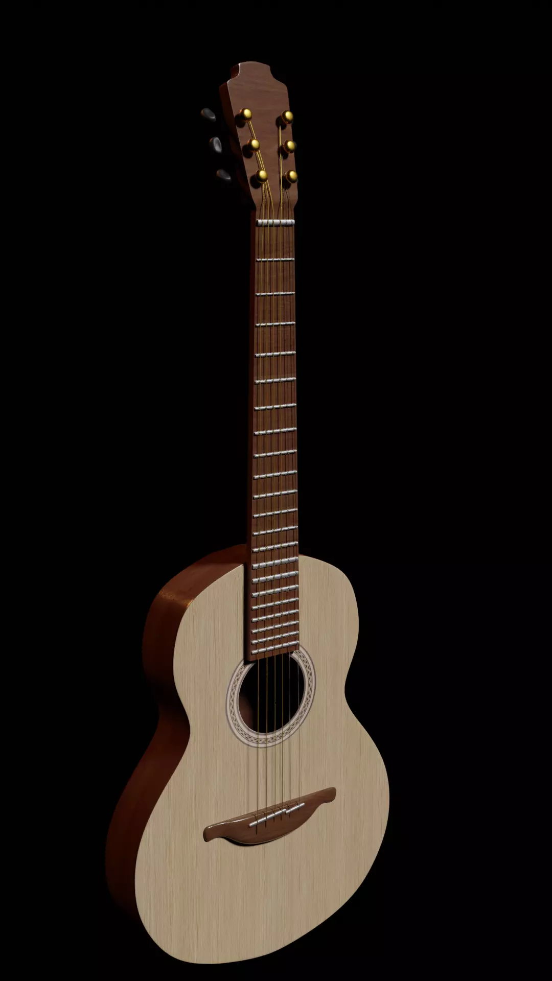 Classic Guitar 3D model_0