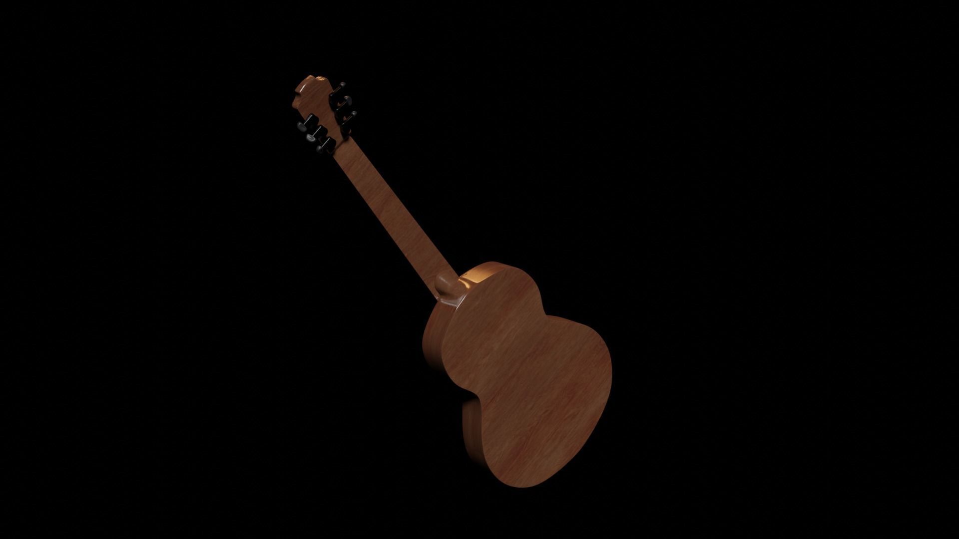 Classic Guitar 3D model_2