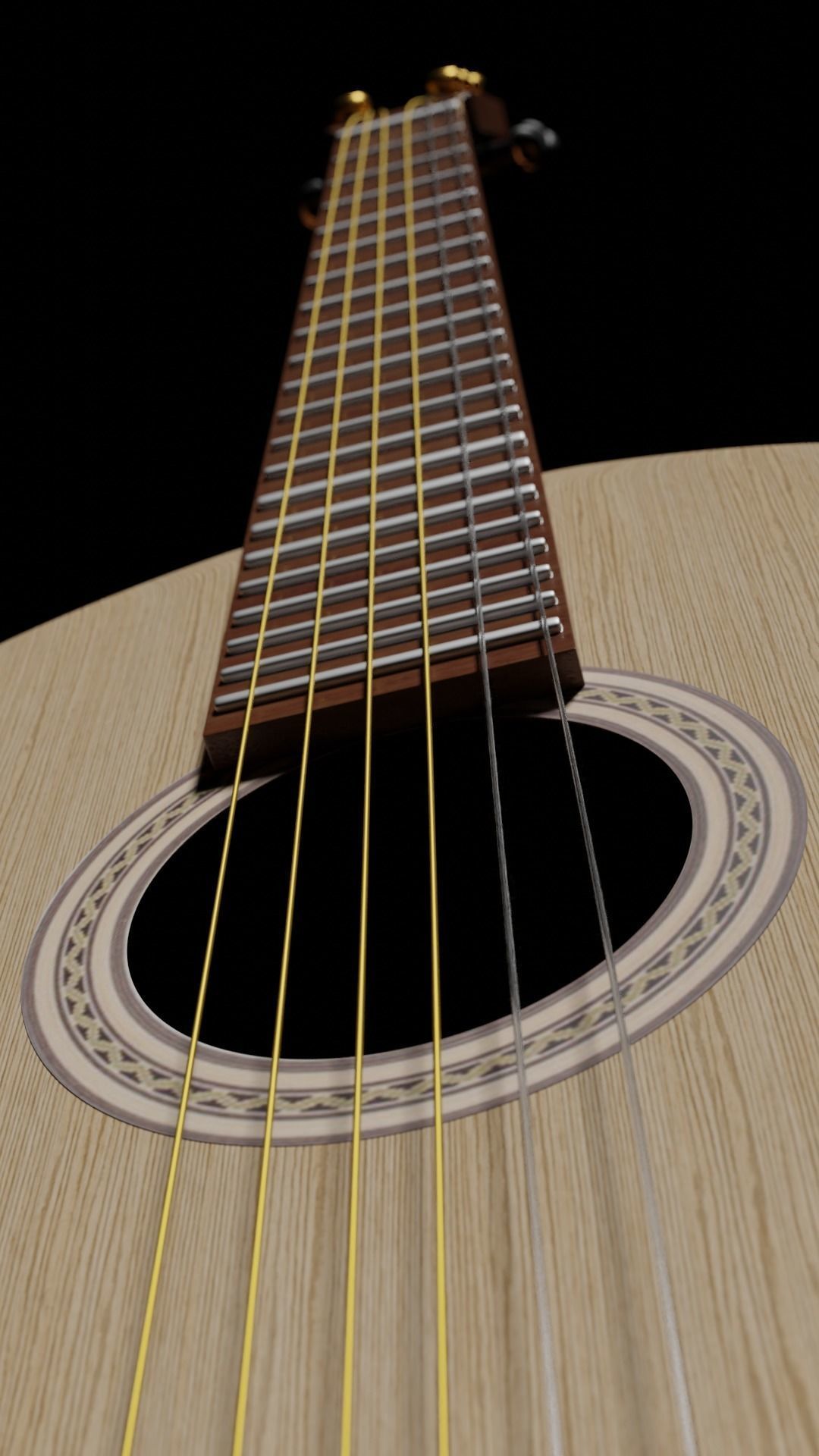 Classic Guitar 3D model_5