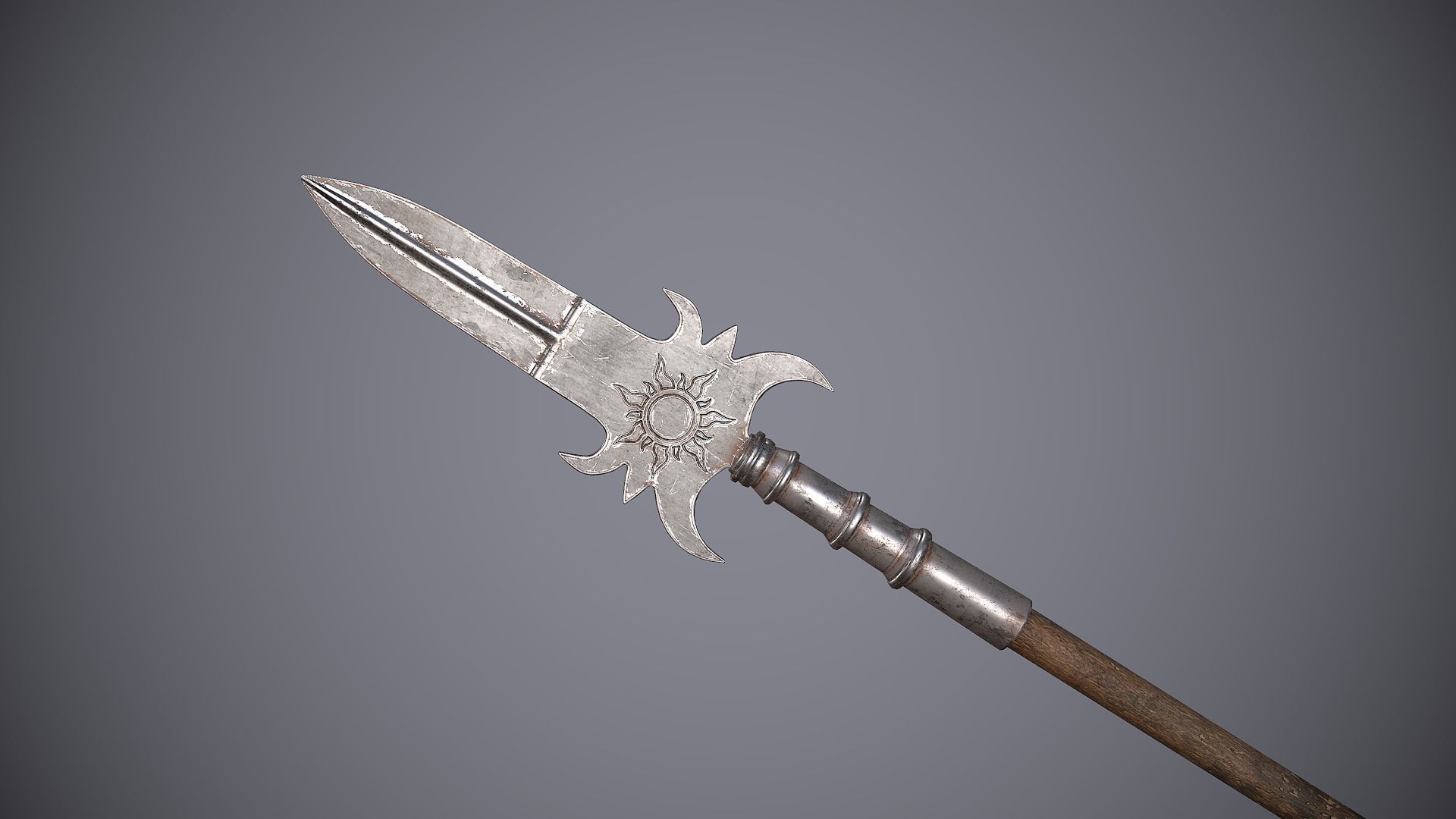 Medieval Polearms Low-poly 3D model_9