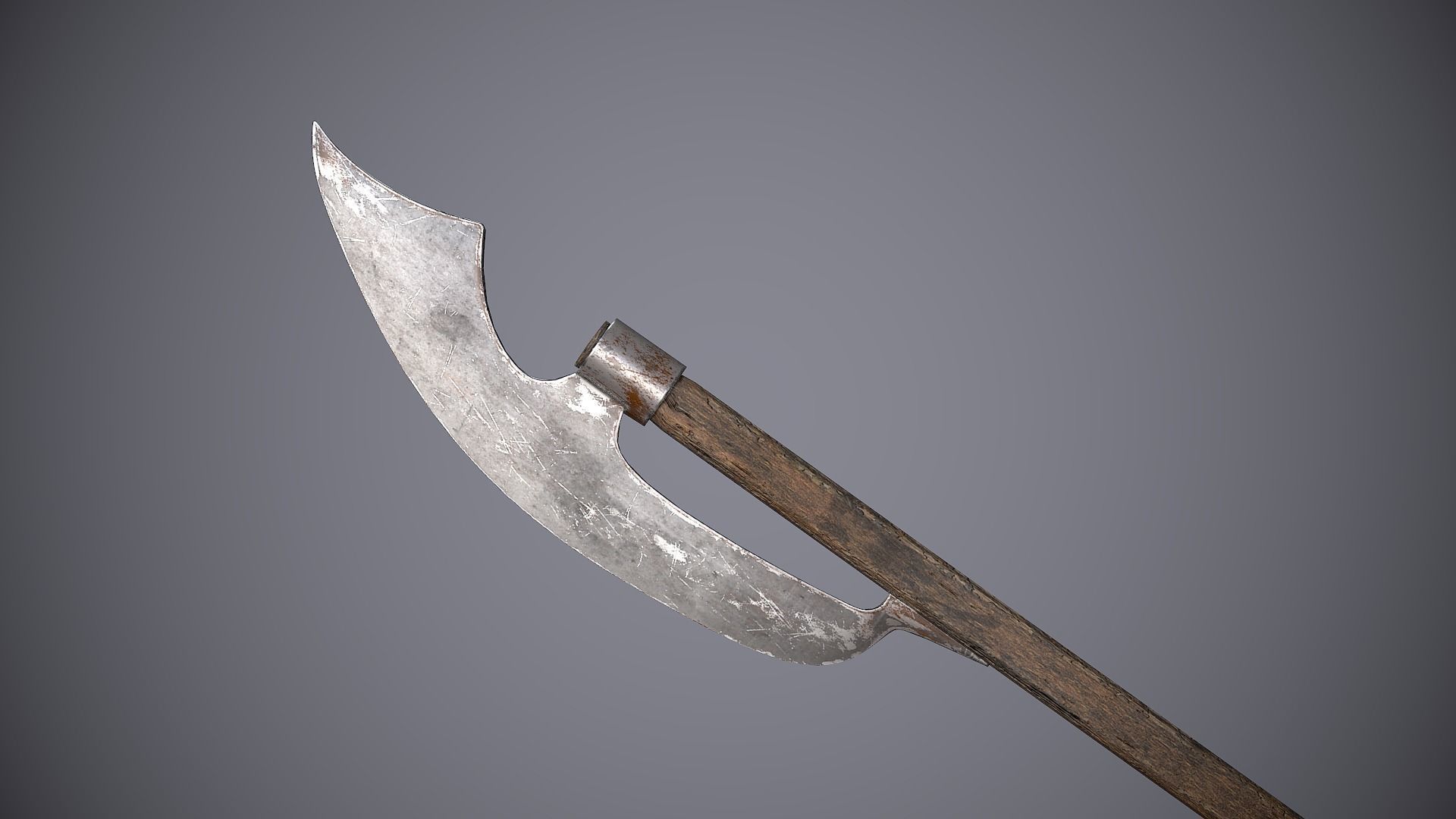Medieval Polearms Low-poly 3D model_1