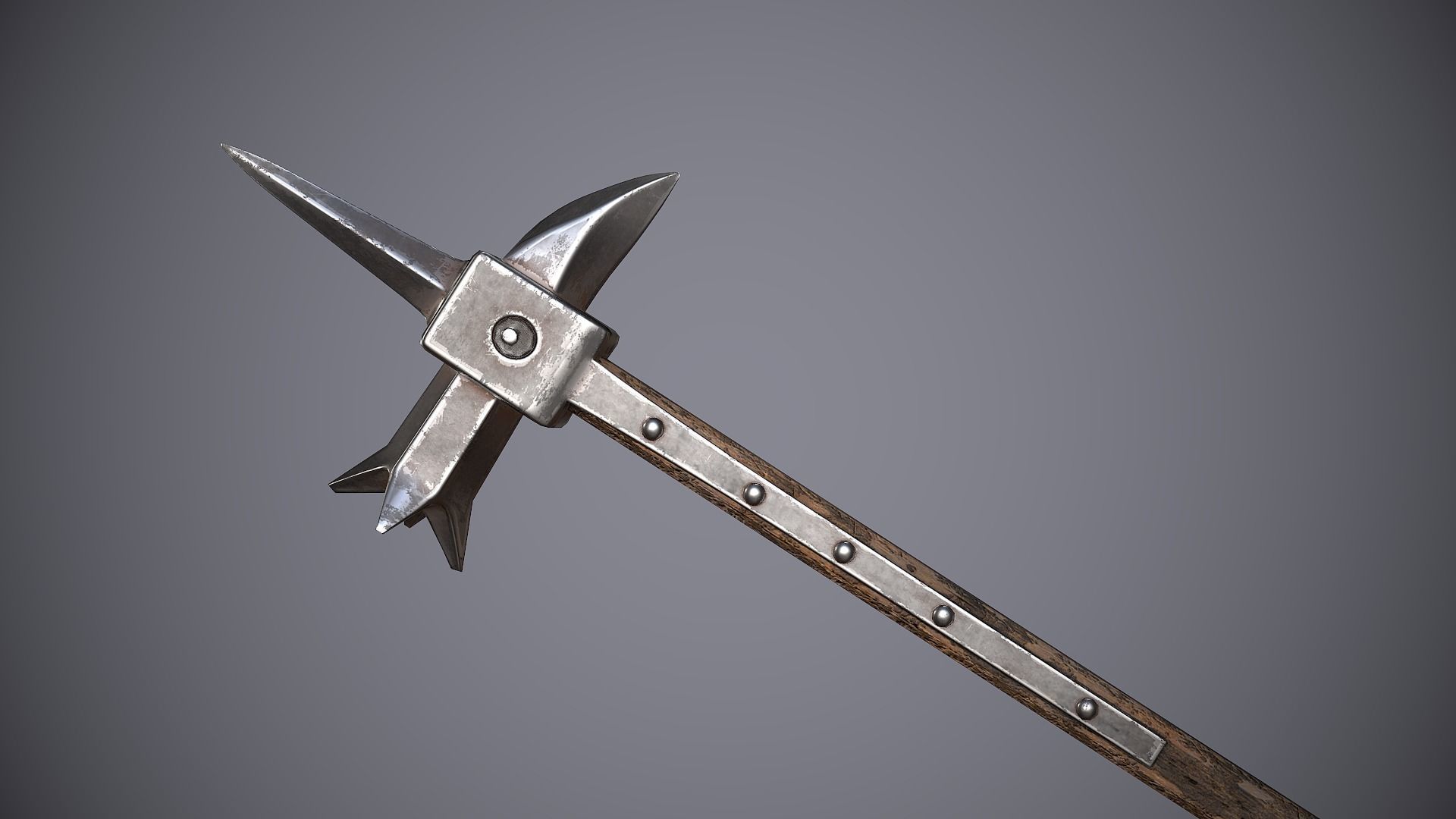 Medieval Polearms Low-poly 3D model_33