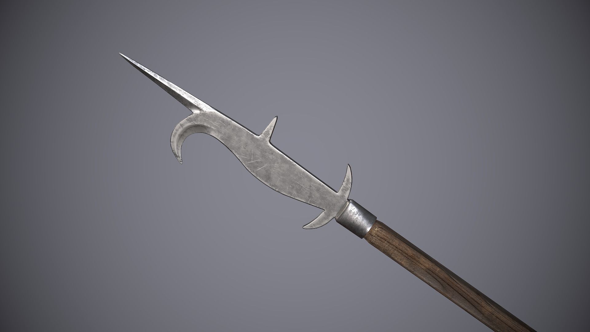 Medieval Polearms Low-poly 3D model_10