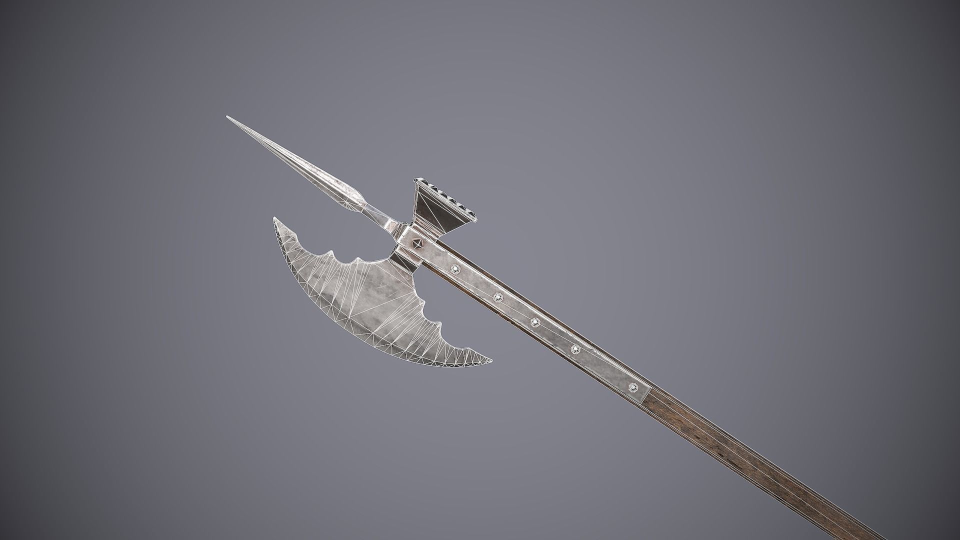 Medieval Polearms Low-poly 3D model_18