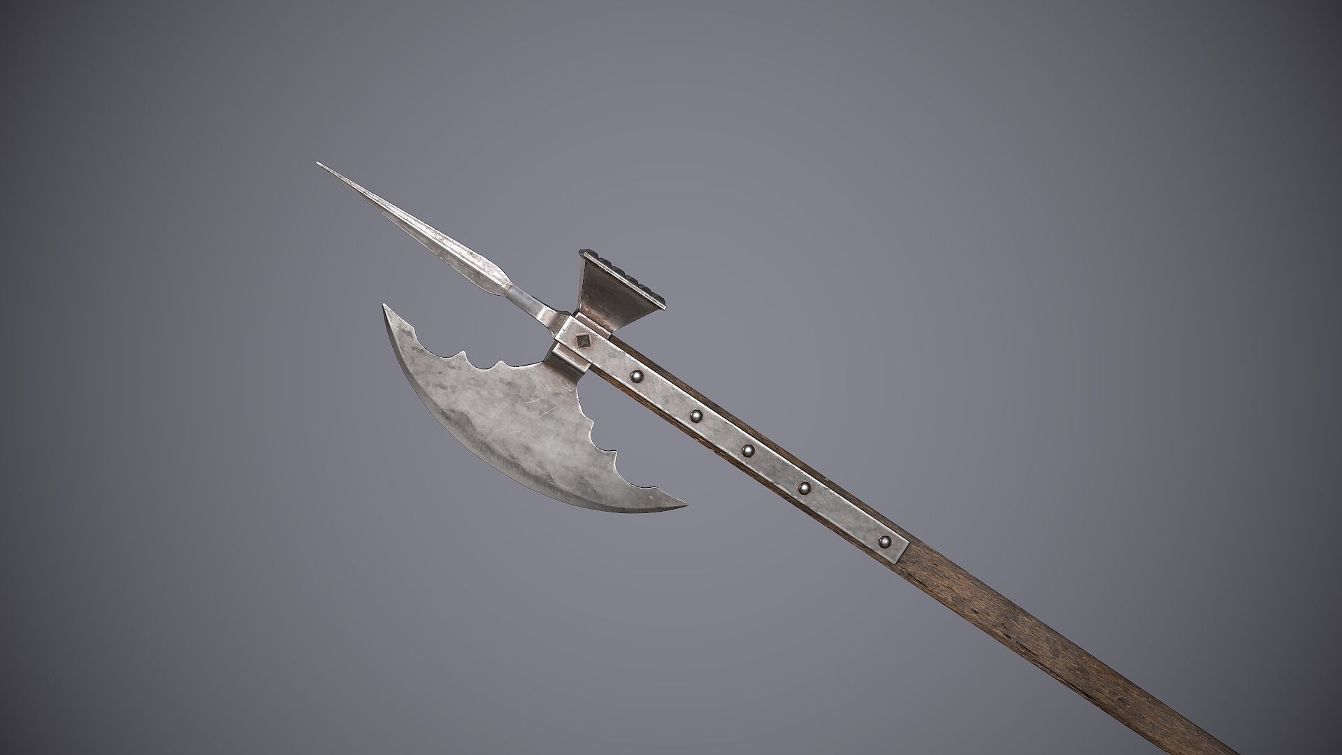 Medieval Polearms Low-poly 3D model_17