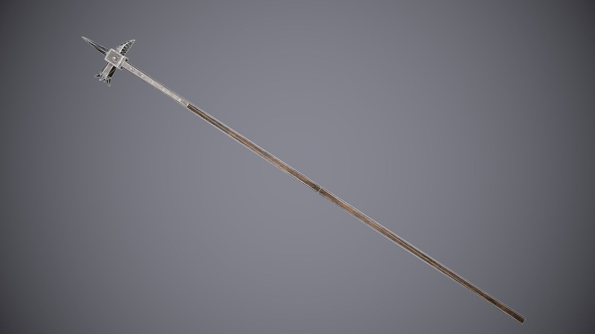Medieval Polearms Low-poly 3D model_36