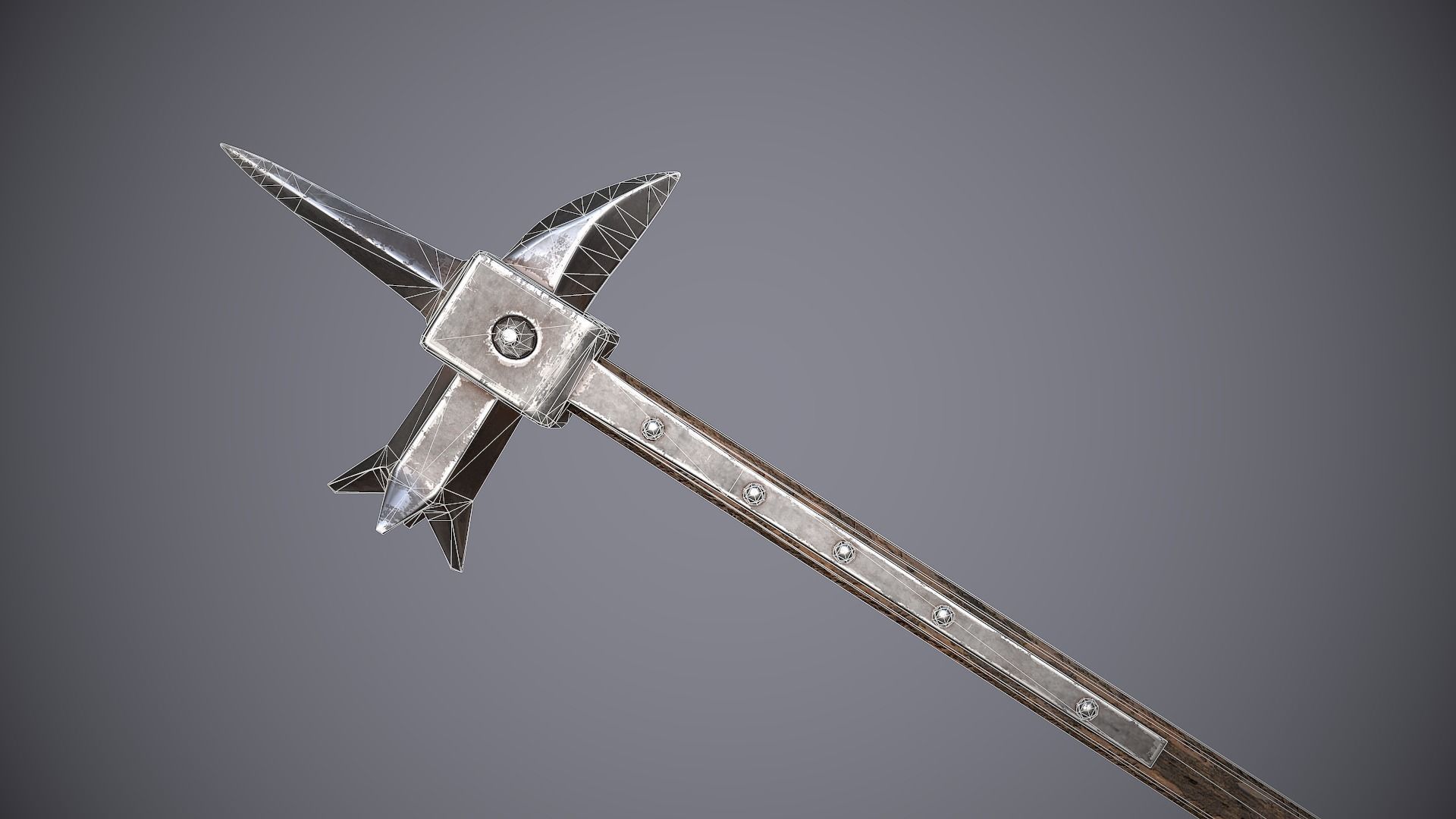 Medieval Polearms Low-poly 3D model_34